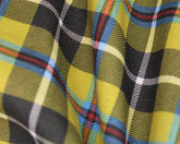tartan cotton fabric mustard